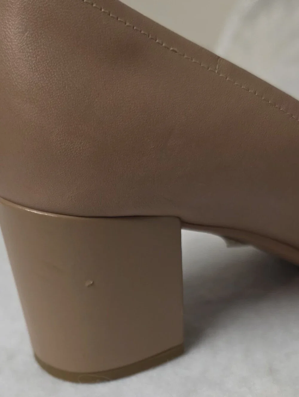 Clarks Taupe Block Heel Pumps